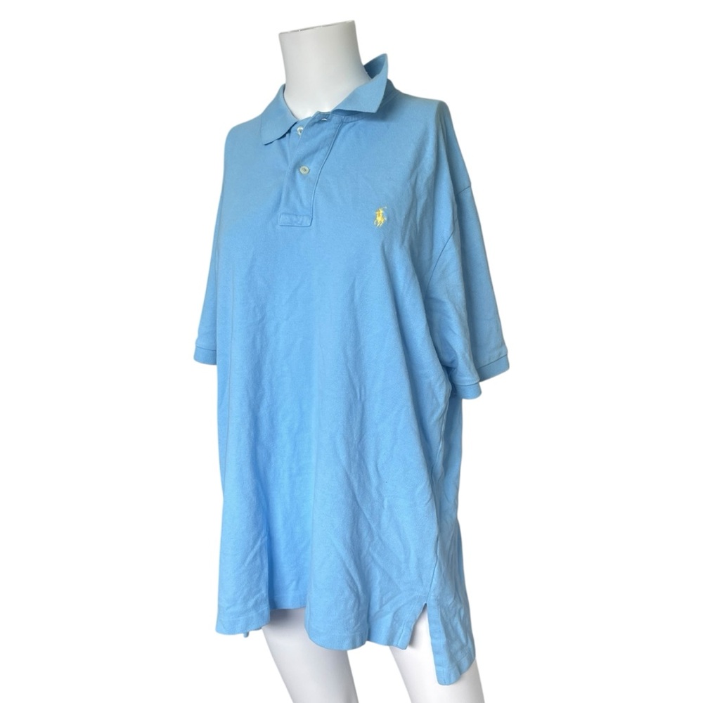 Polo Ralph Lauren Blue Short Sleeve Polo Preppy Colorful Mens Size Large L